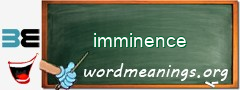 WordMeaning blackboard for imminence